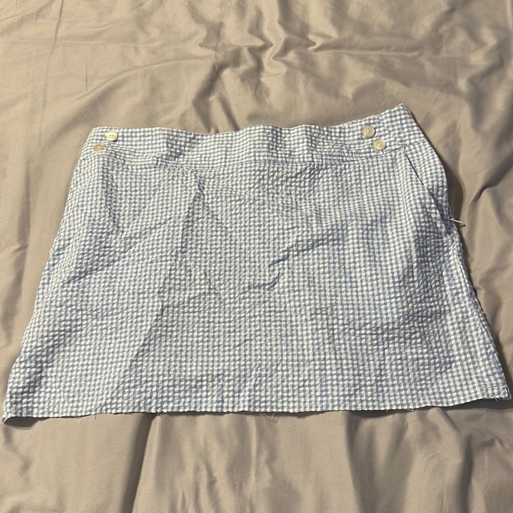 Christopher and Banks Blue checkered skirt